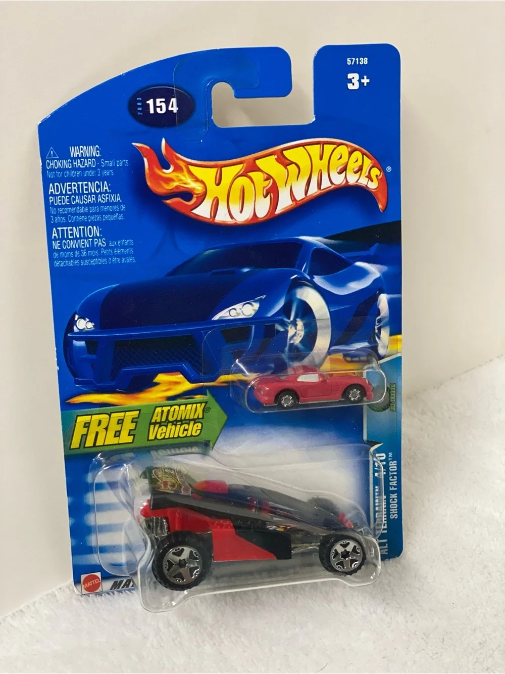 2002 Hot Wheels Alt Terrain Shock Factor #154 W/ Atomix Vehicle Collectible Toy